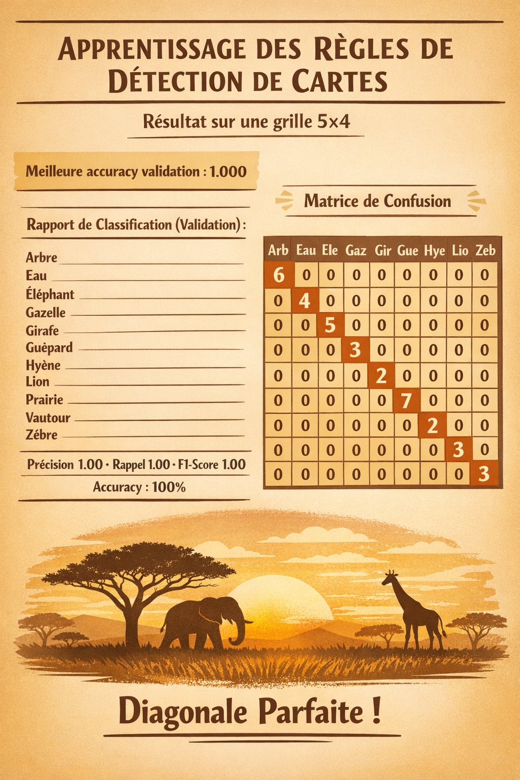 Matrice de confusion et analyse des résultats du classificateur Savane